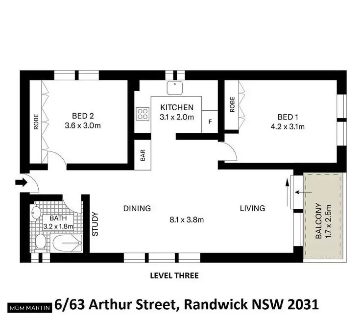 6/63 Arthur Street, Randwick Leased by MGM Martin - image 1